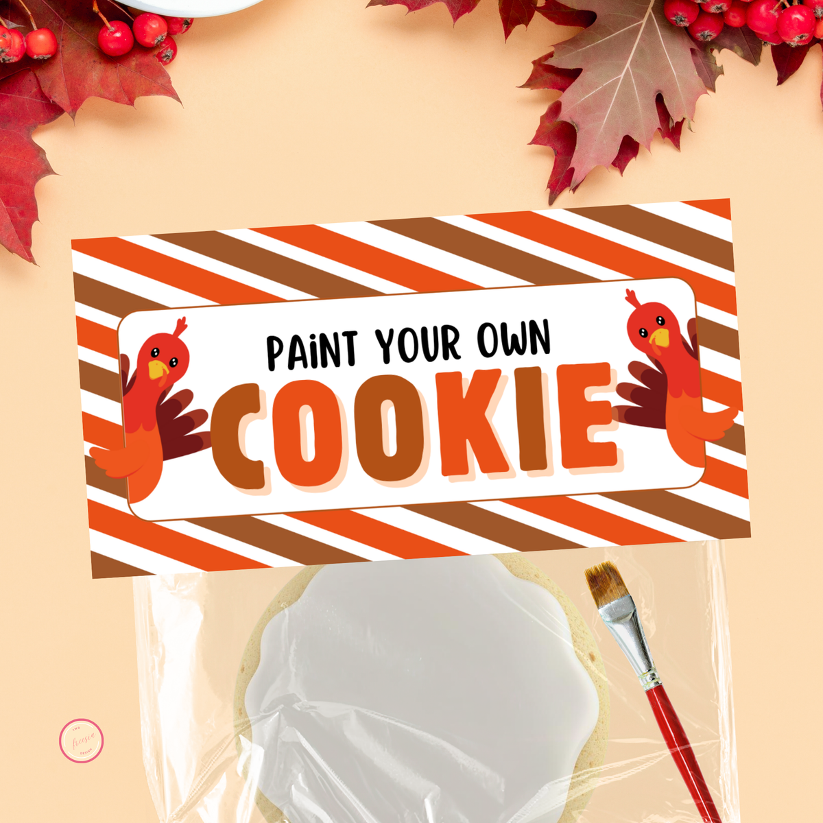 Thanksgiving PYO Cookie Bag Topper