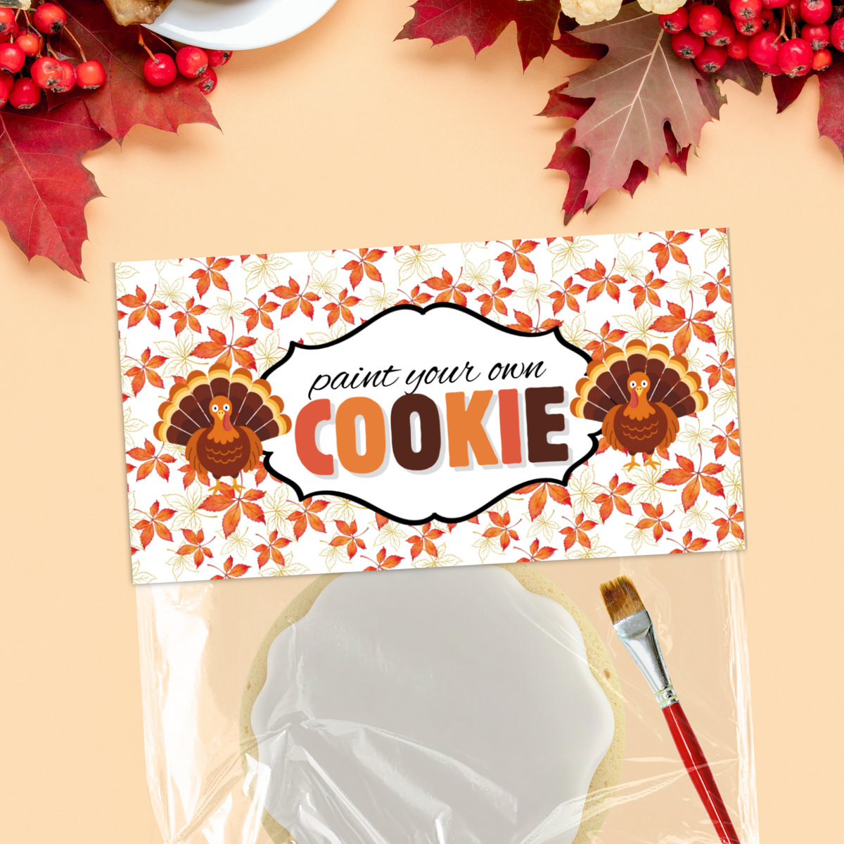 PYO Cookie Bag Topper - Thanksgiving