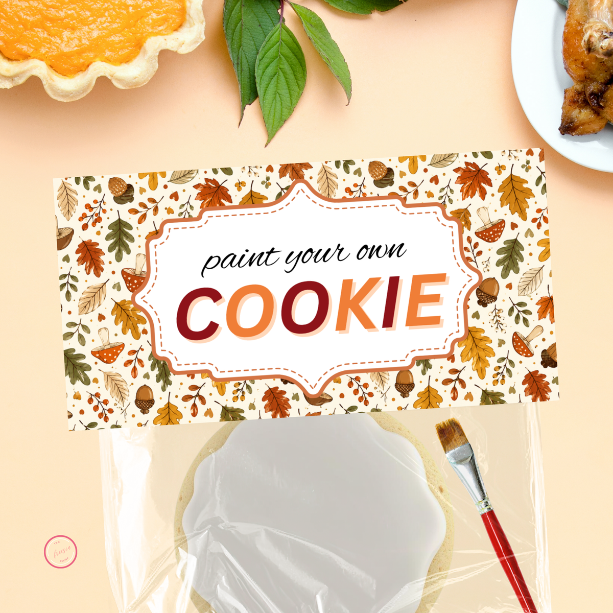 PYO Cookie Bag Topper - Thanksgiving
