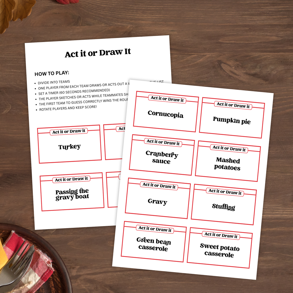 Thanksgiving Act It or Draw It