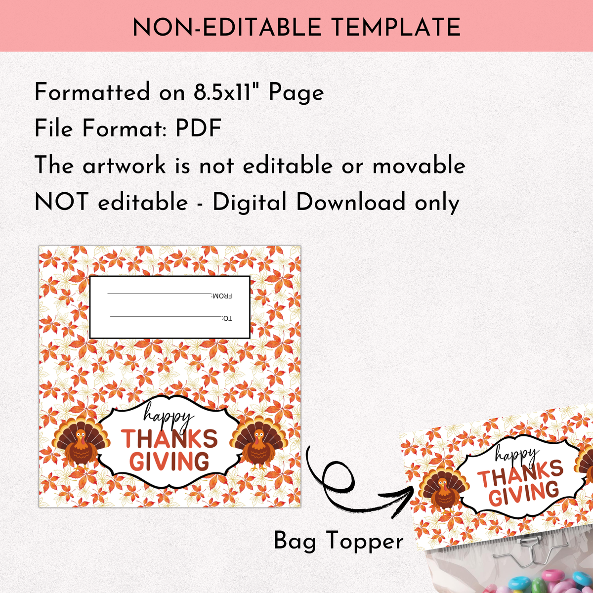 Thanksgiving Bag Topper | 03