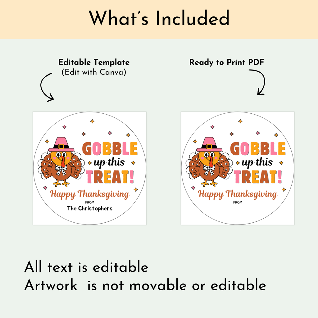 Thanksgiving Treat Tag