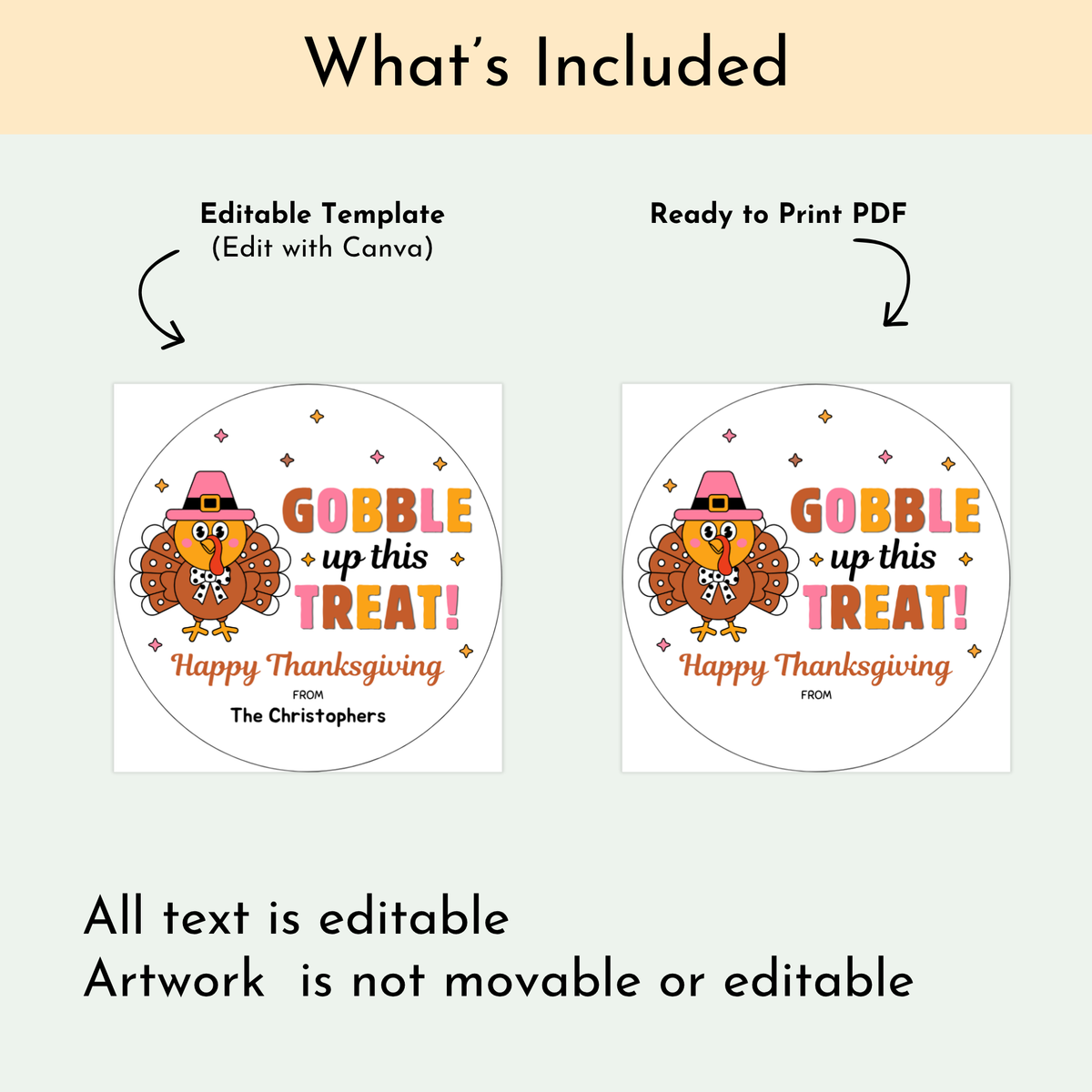 Thanksgiving Treat Tag