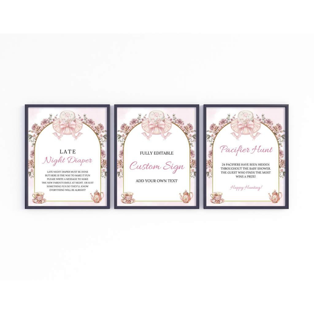 Time Party Table Sign Bundle