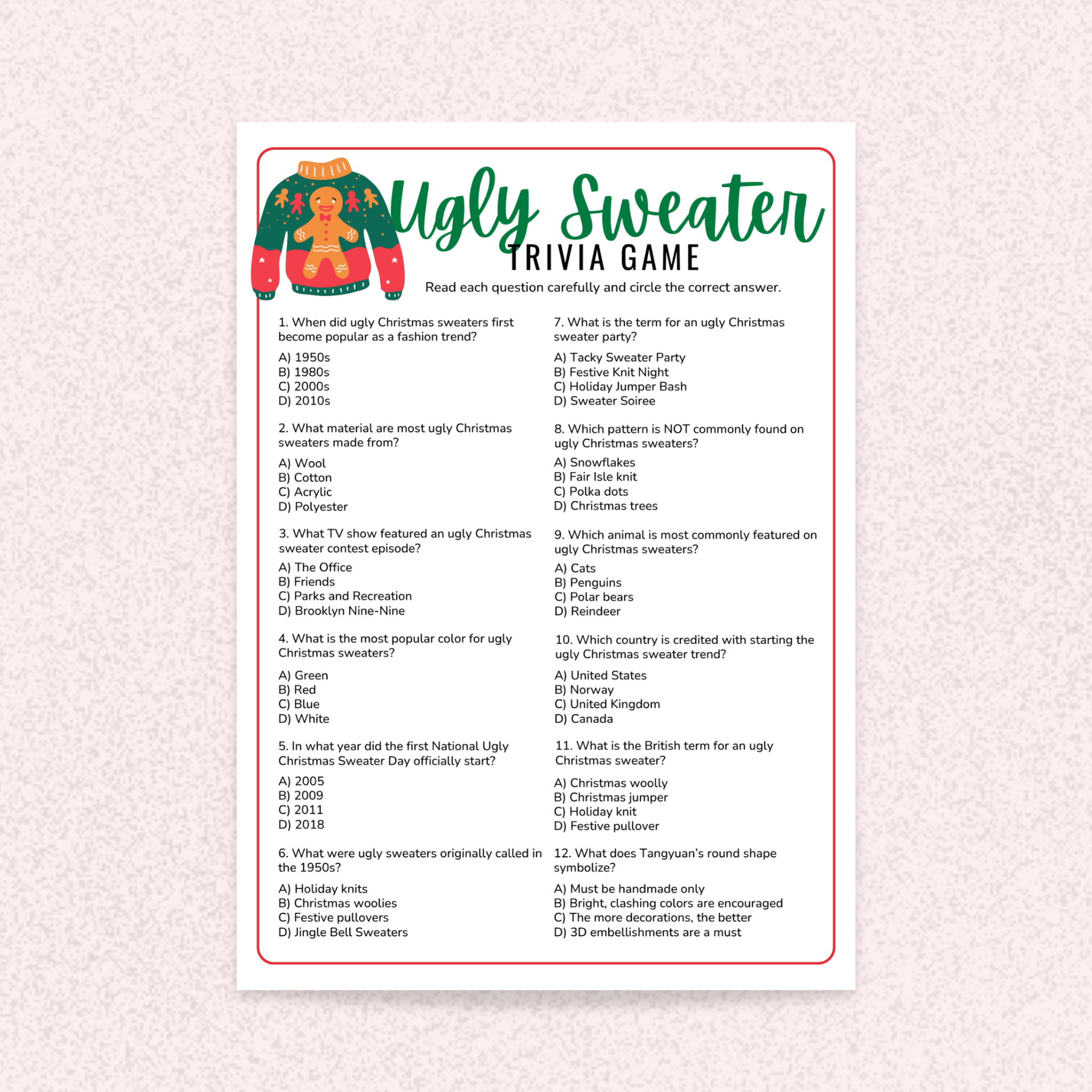 16 Ugly Sweater Games