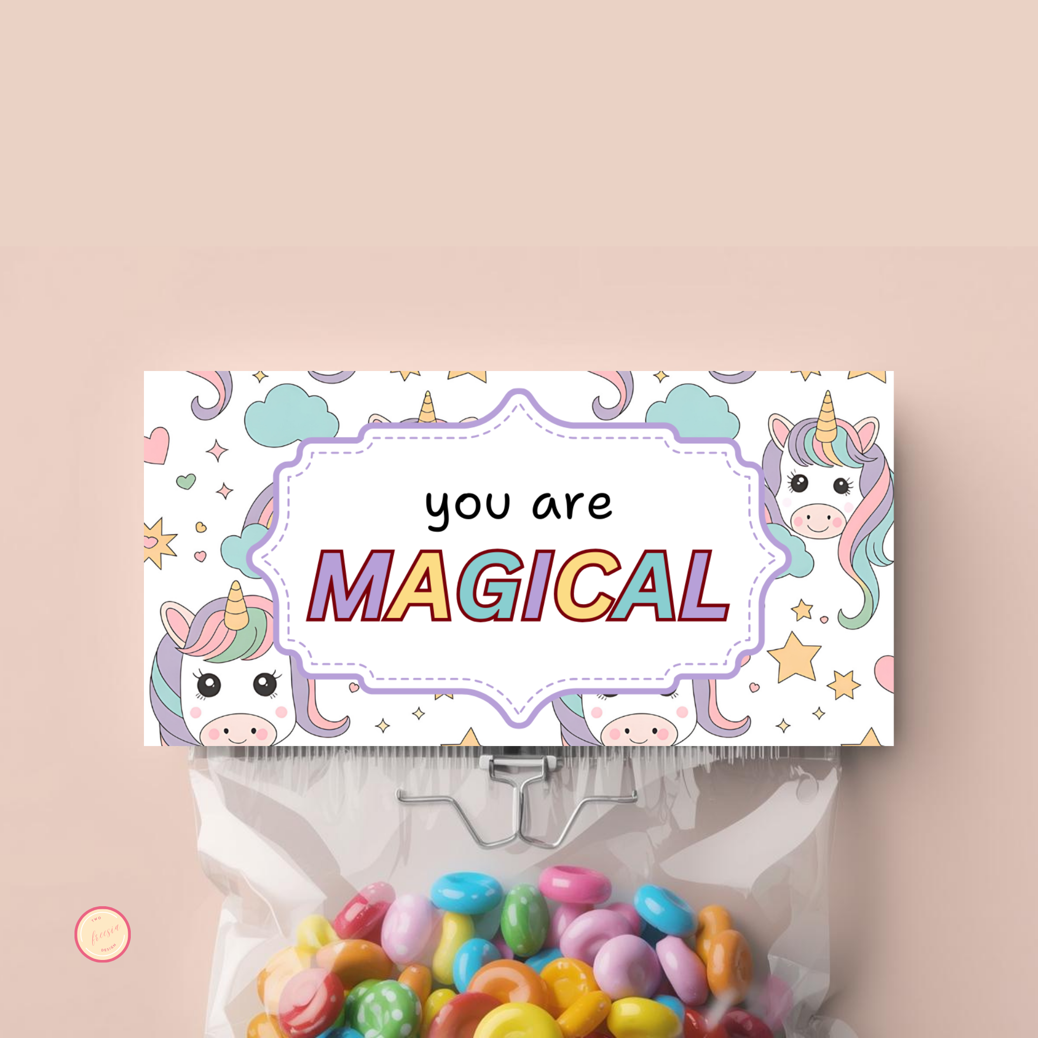 Unicorn Magical Treat Bag Topper