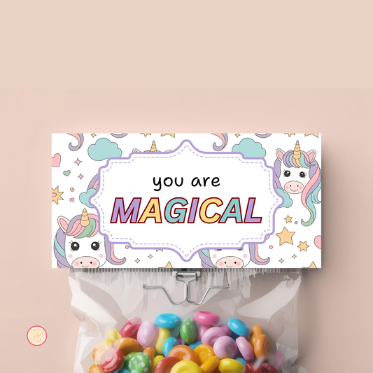 Unicorn Magical Treat Bag Topper