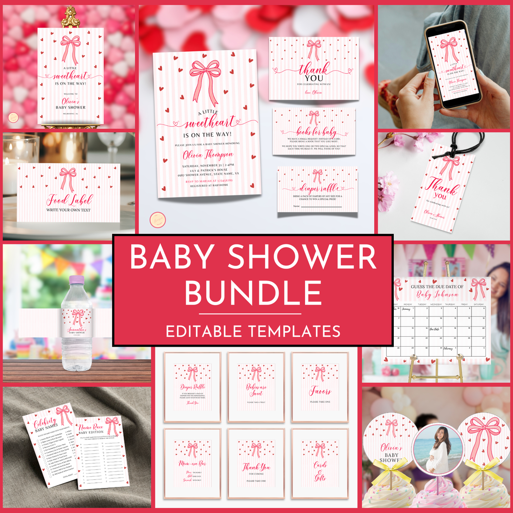 Valentine Baby Shower Bundle | A Little Sweetheart