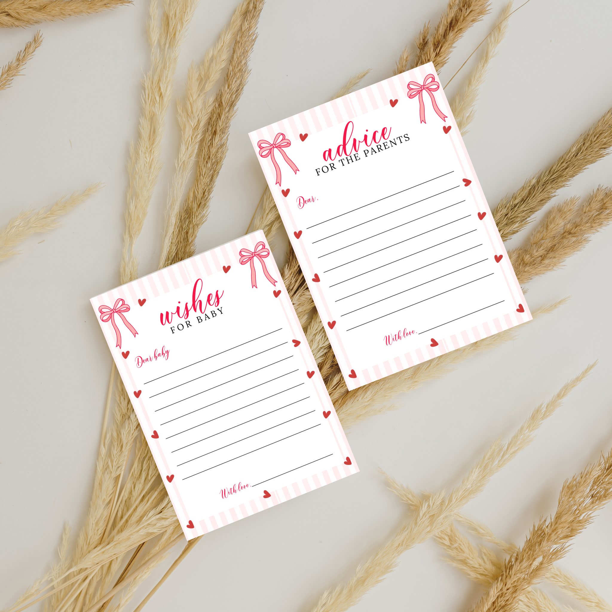 Valentine Baby Shower Games & Sign Bundle