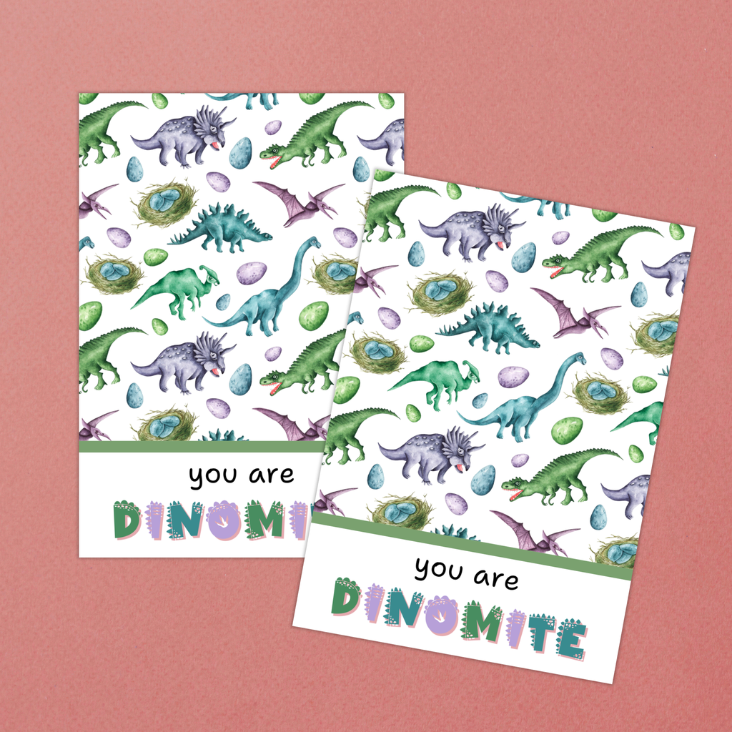 Dinosaur Cookie Card