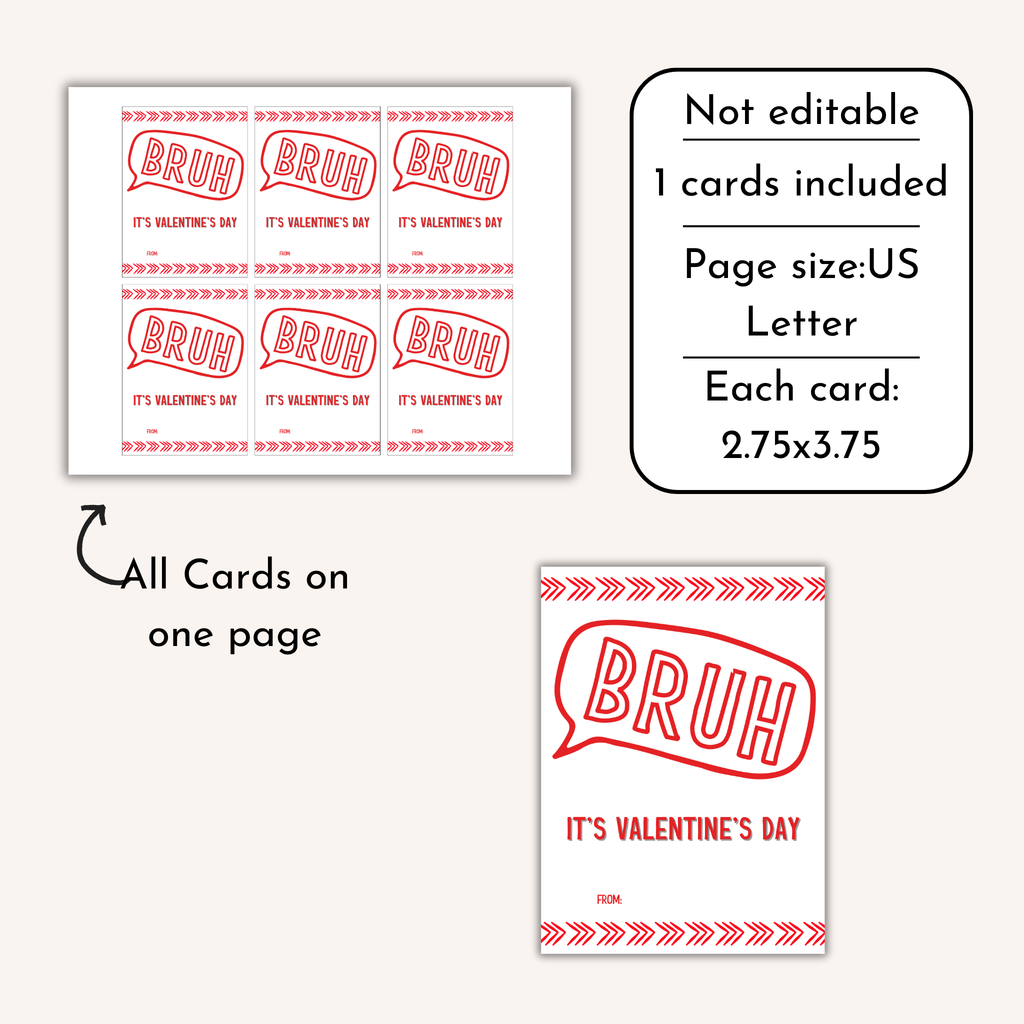 Bruh It's Valentine's Day Card