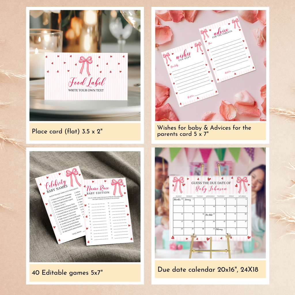 Valentine Baby Shower Bundle | A Little Sweetheart