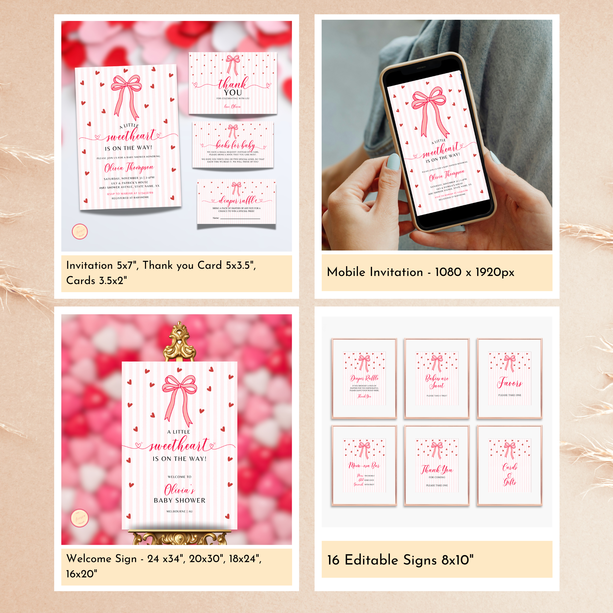 Valentine Baby Shower Bundle | A Little Sweetheart