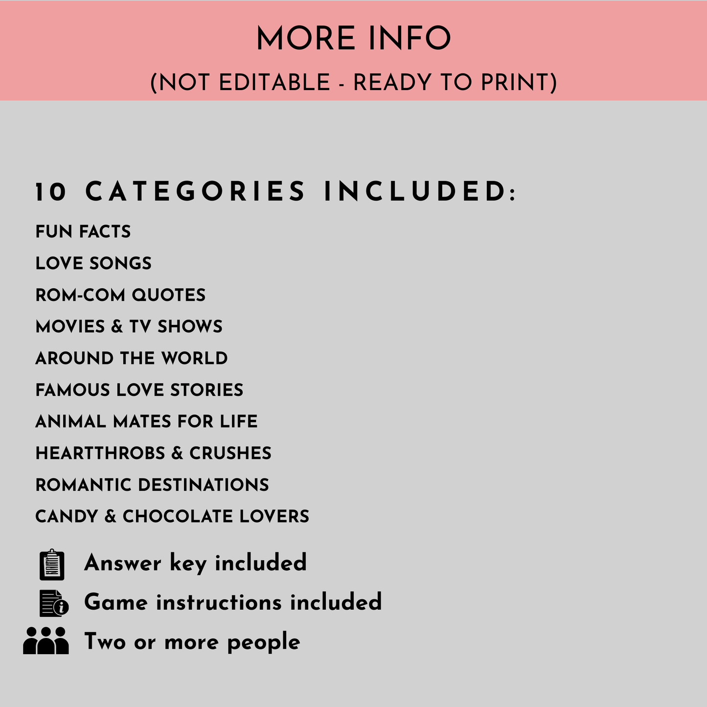 Valentine's Day Trivia Game