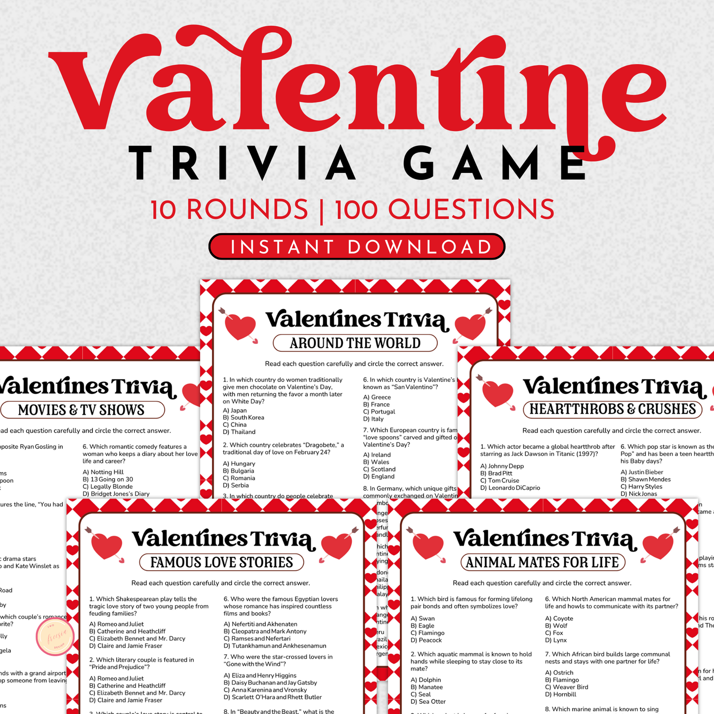 Valentine's Day Trivia Game