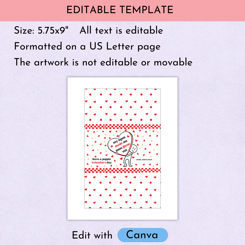 Valentine's Popcorn Wrapper