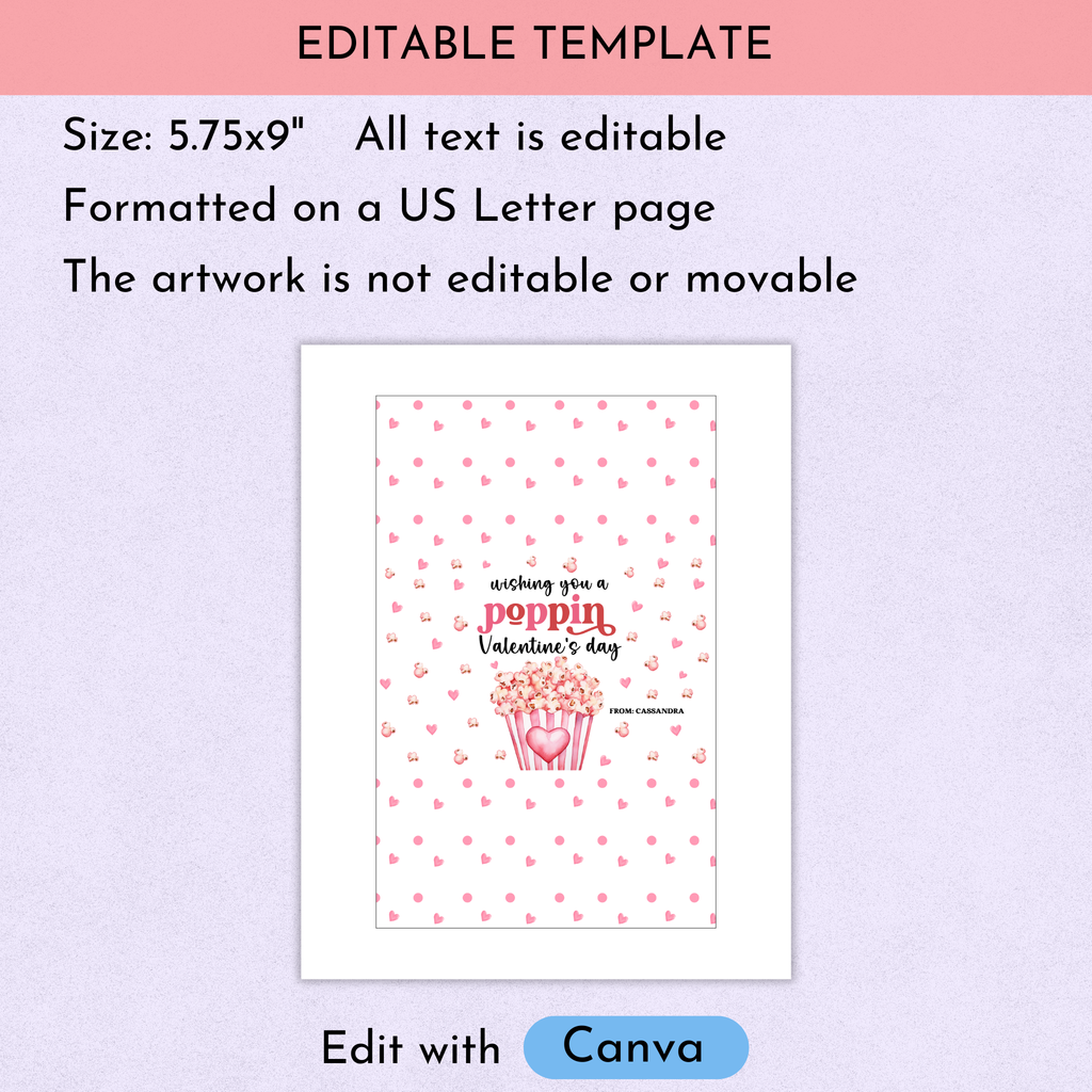Valentine's Popcorn Wrapper