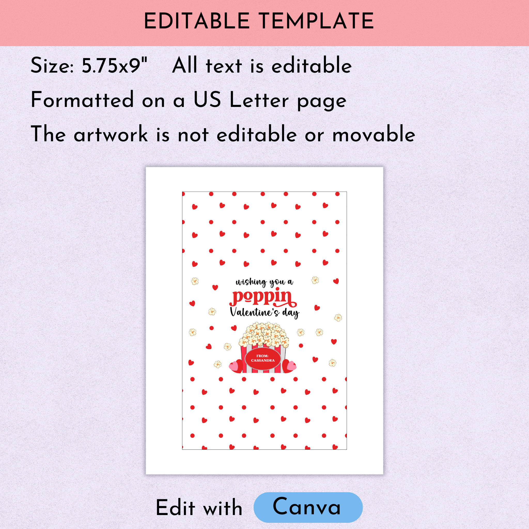 Valentine's Popcorn Wrapper