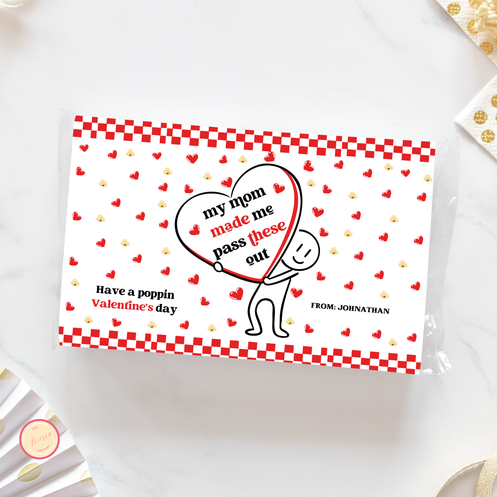 Valentine's Popcorn Wrapper