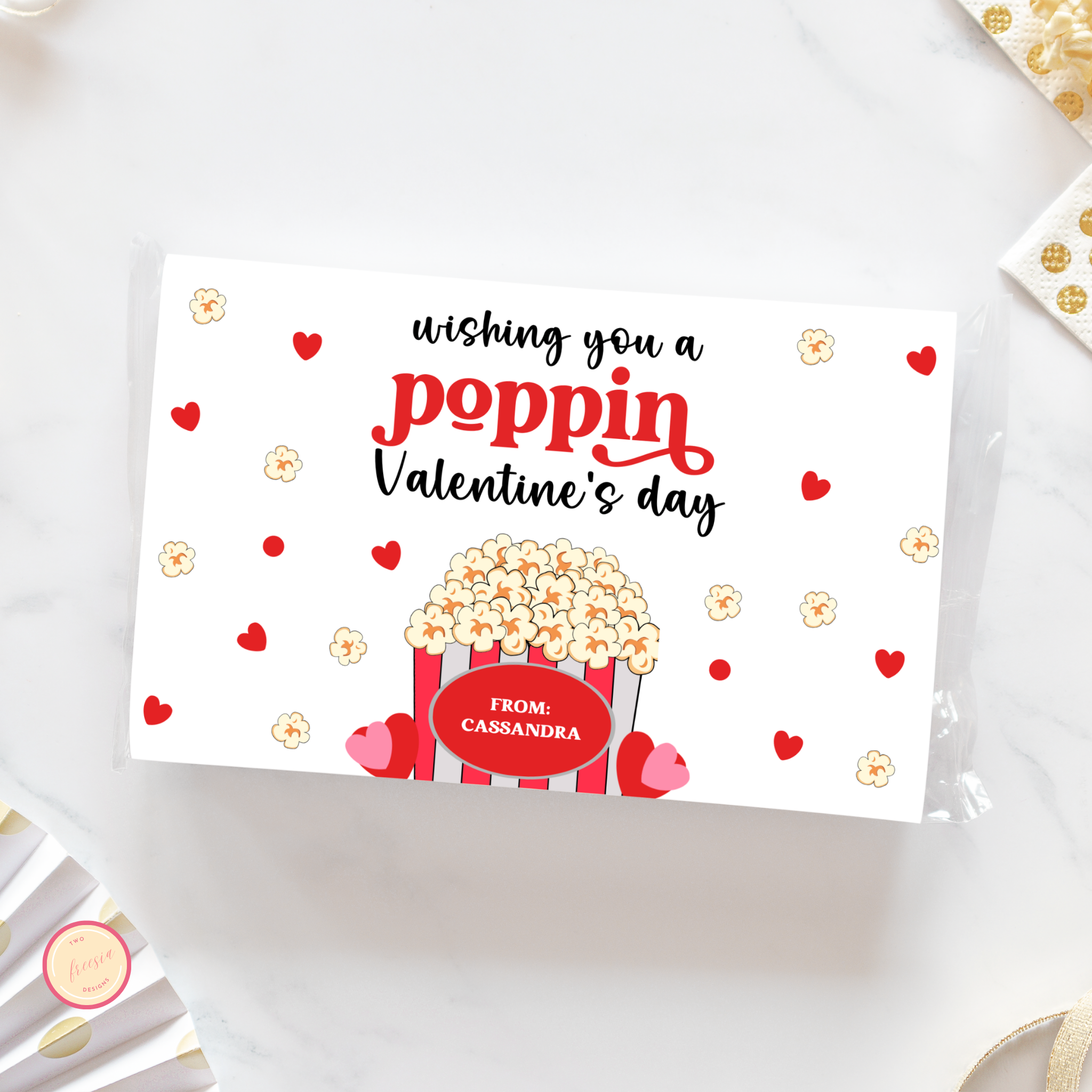 Valentine's Popcorn Wrapper
