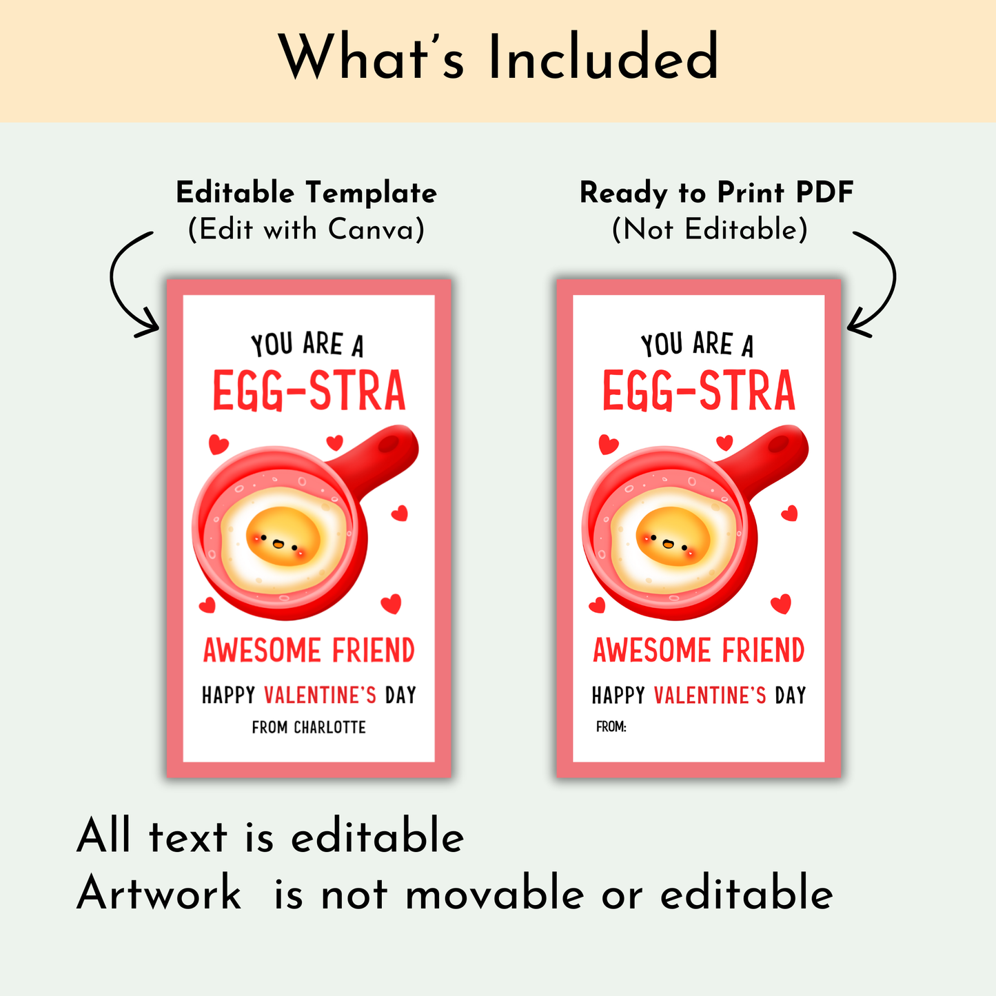 Valentine's Egg-stra Treat Tag