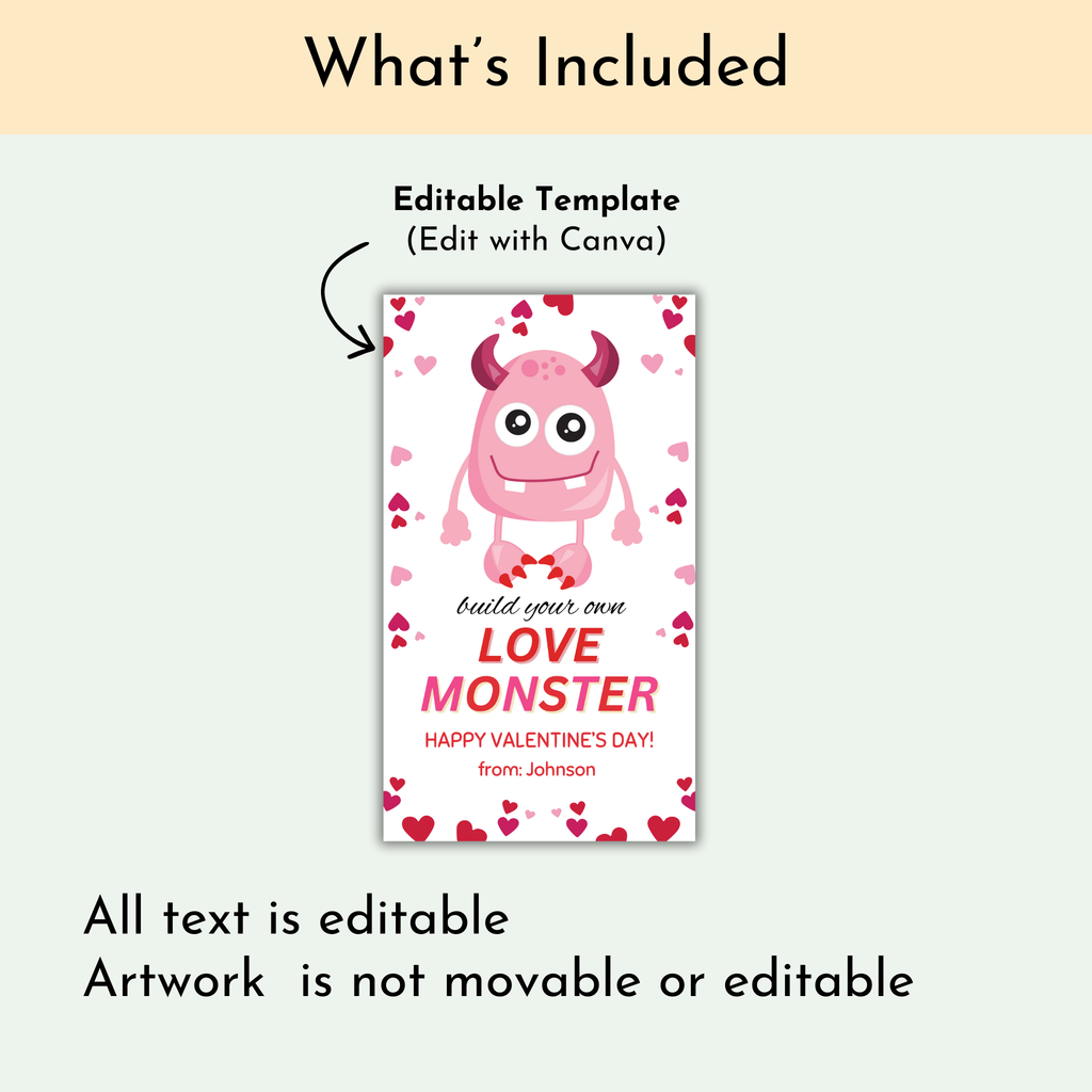 Build Your Love Monster Tag