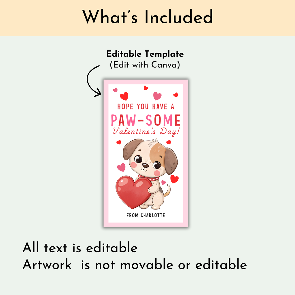 Dog Valentine's Tag