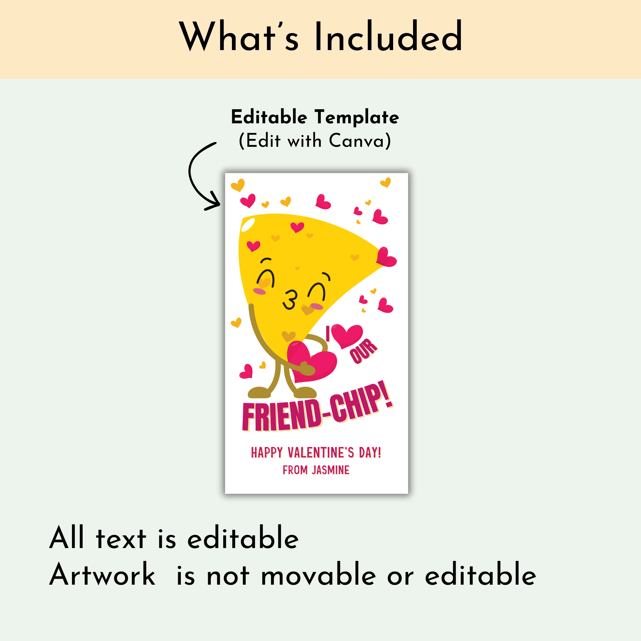 Valentine's Friend-Chip Tag