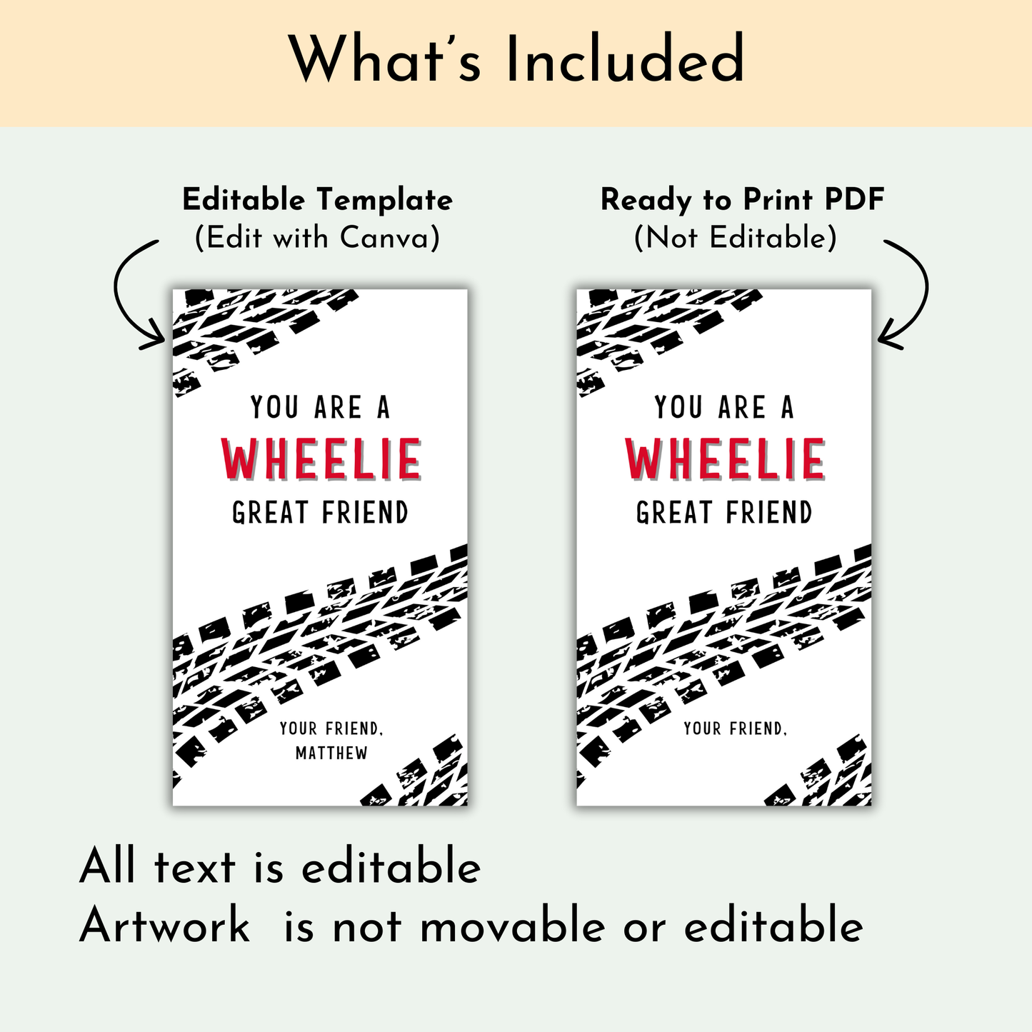 Race Car Valentine's Tag