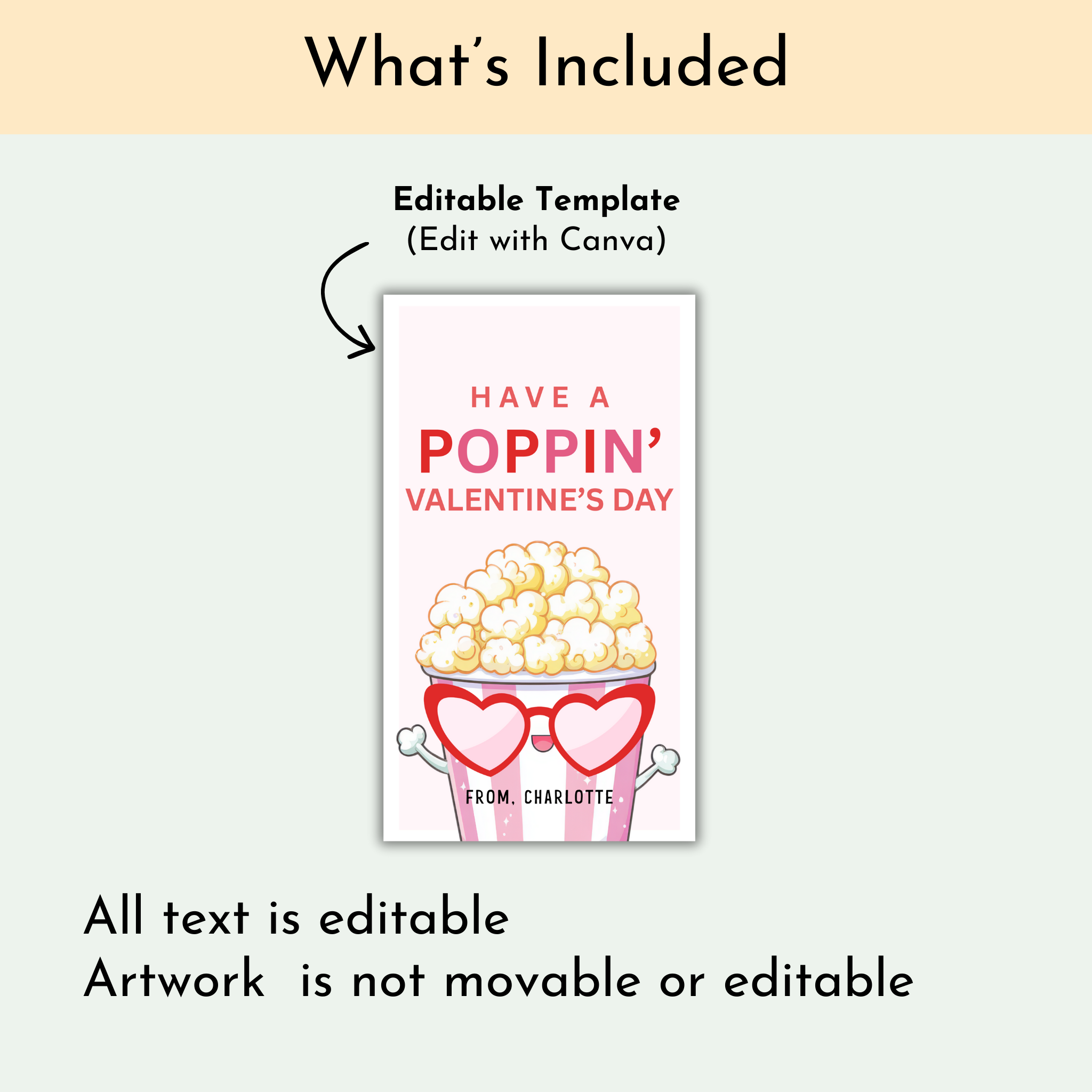 Popcorn Valentine's Tag