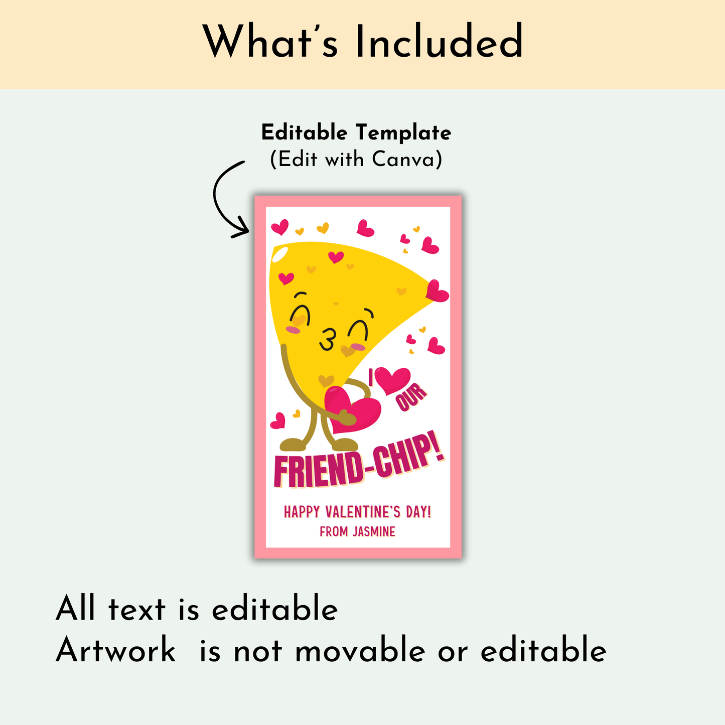 Valentine's Friend-Chip Treat Tag