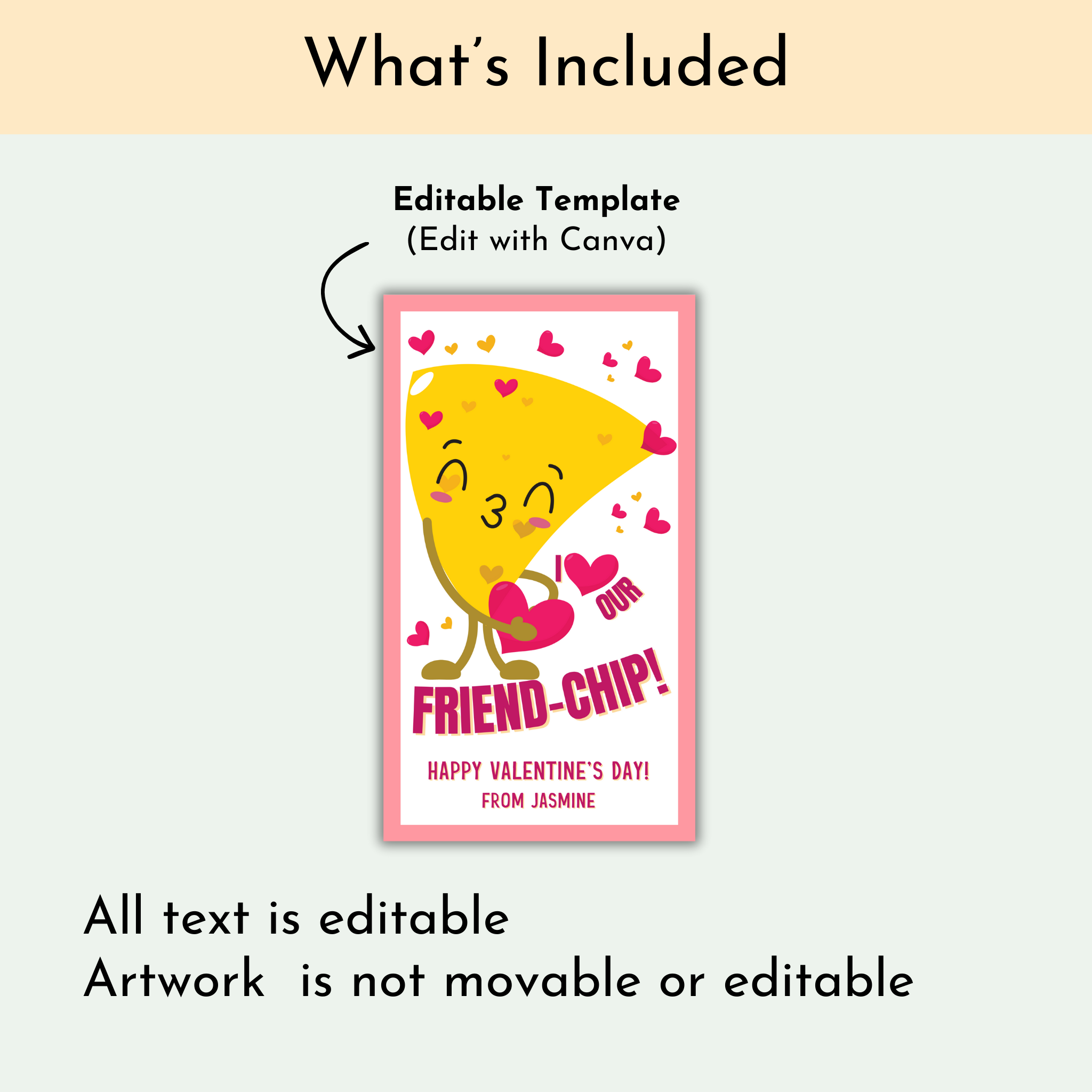 Valentine's Friend-Chip Treat Tag