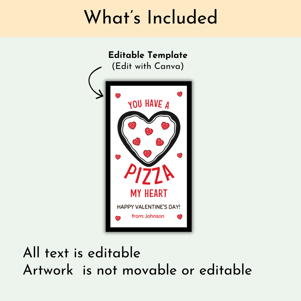 Pizza Valentine's Tag