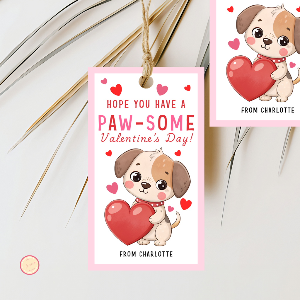 Dog Valentine's Tag