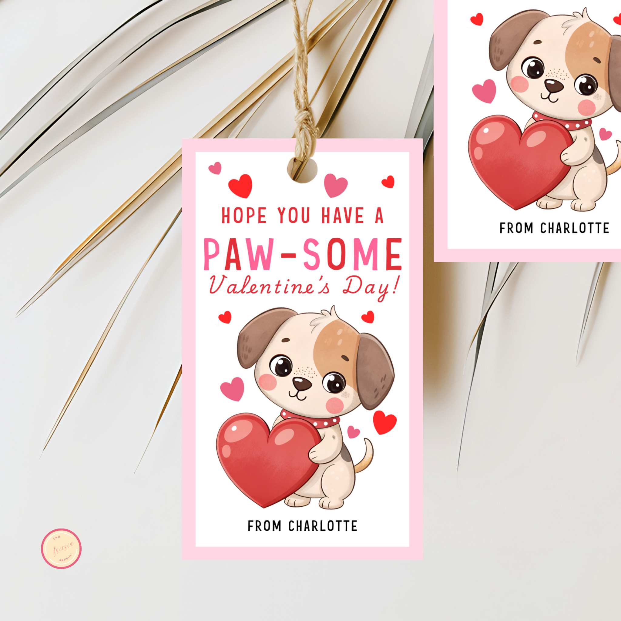 Dog Valentine's Tag
