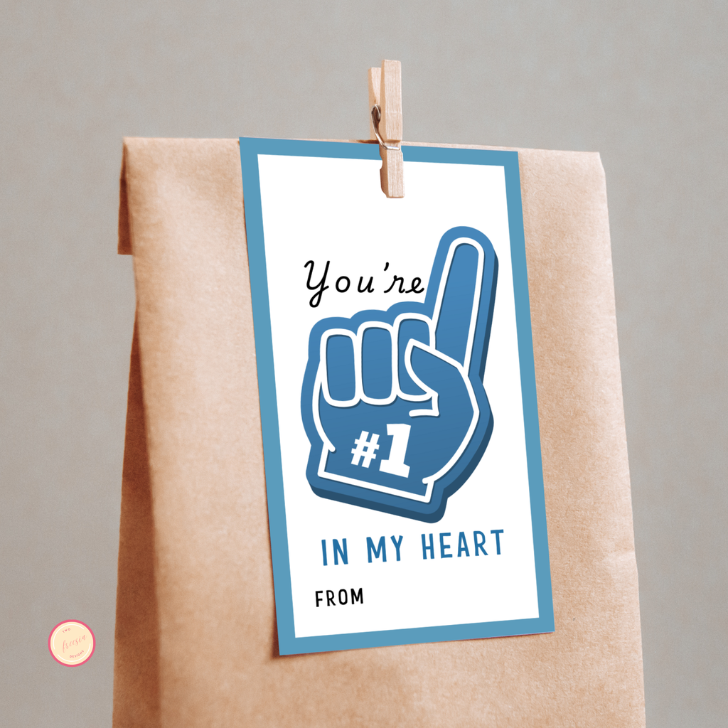 Valentine's Foam Finger Treat Tag