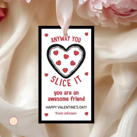 Pizza Valentine's Gift Tag