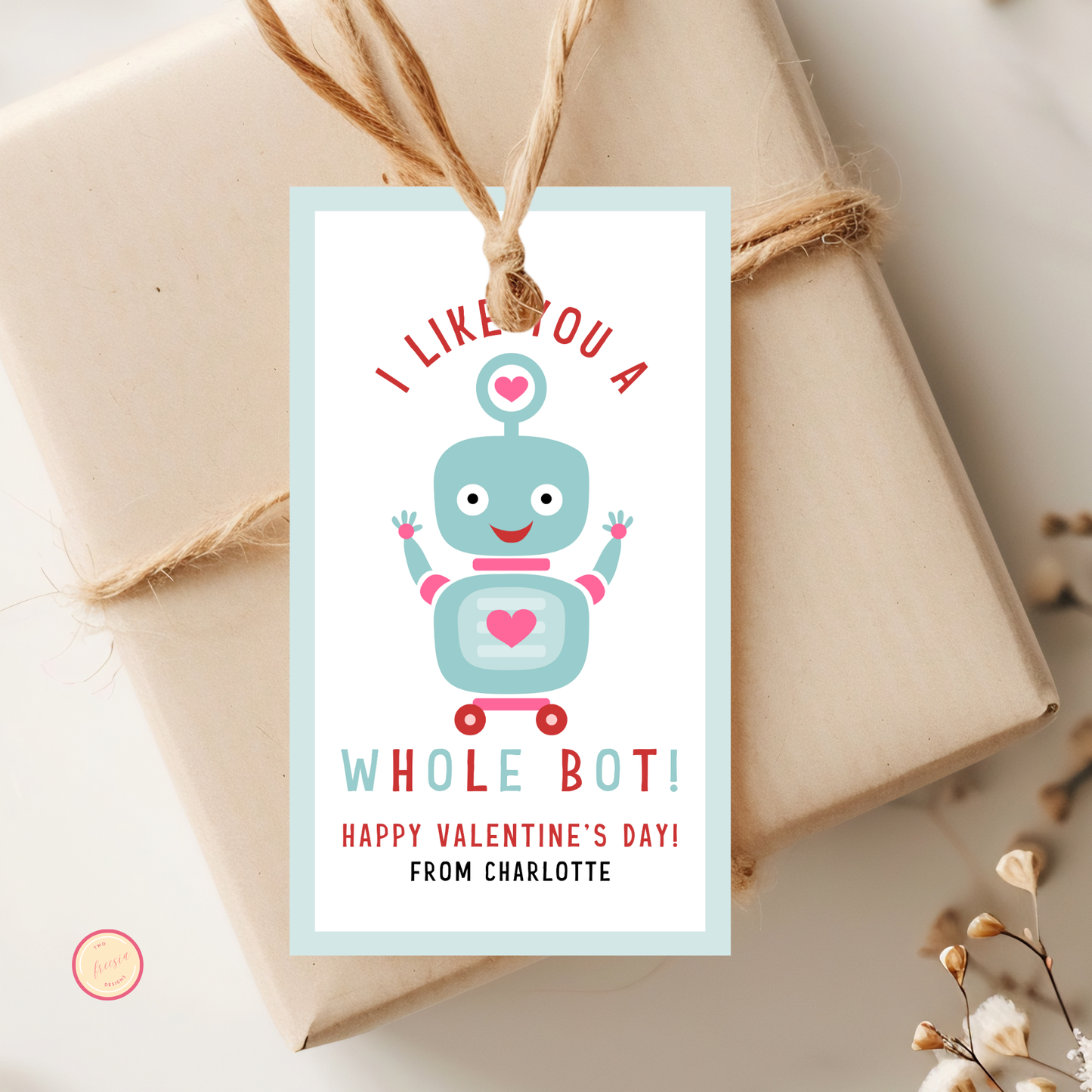 Robot Valentine Tag