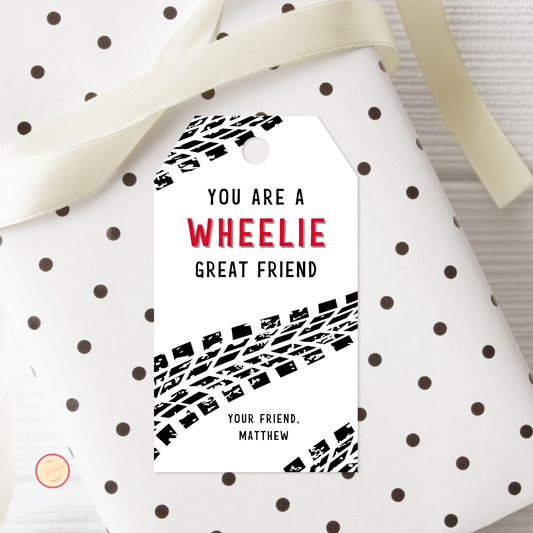 Race Car Valentine's Tag