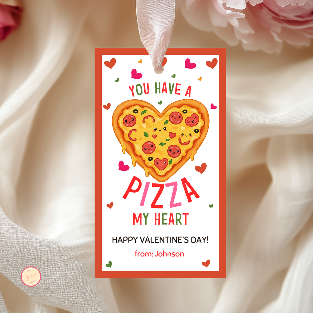 Pizza Valentine's Tag