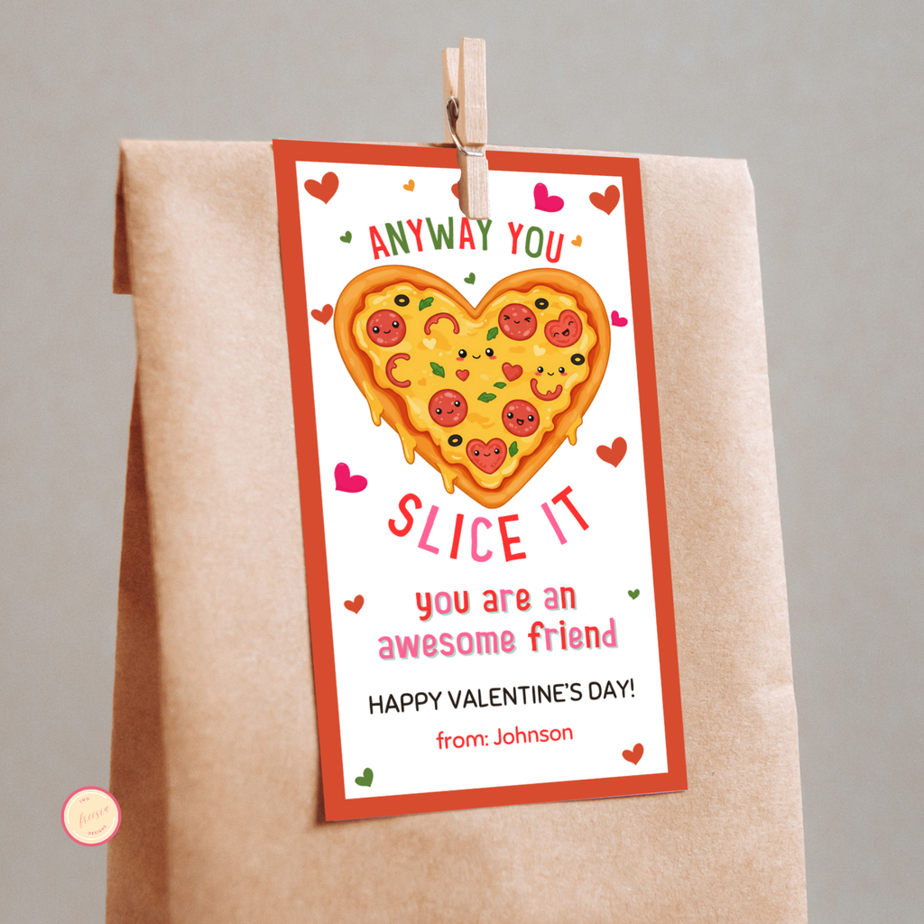 Pizza Valentine's Gift Tag