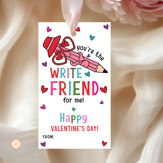 Pencil Valentine's Tag