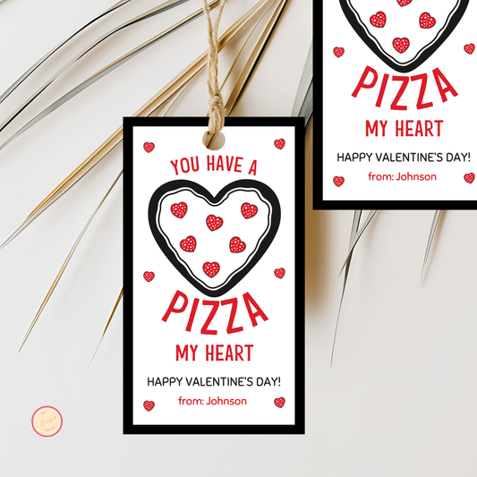Pizza Valentine's Tag