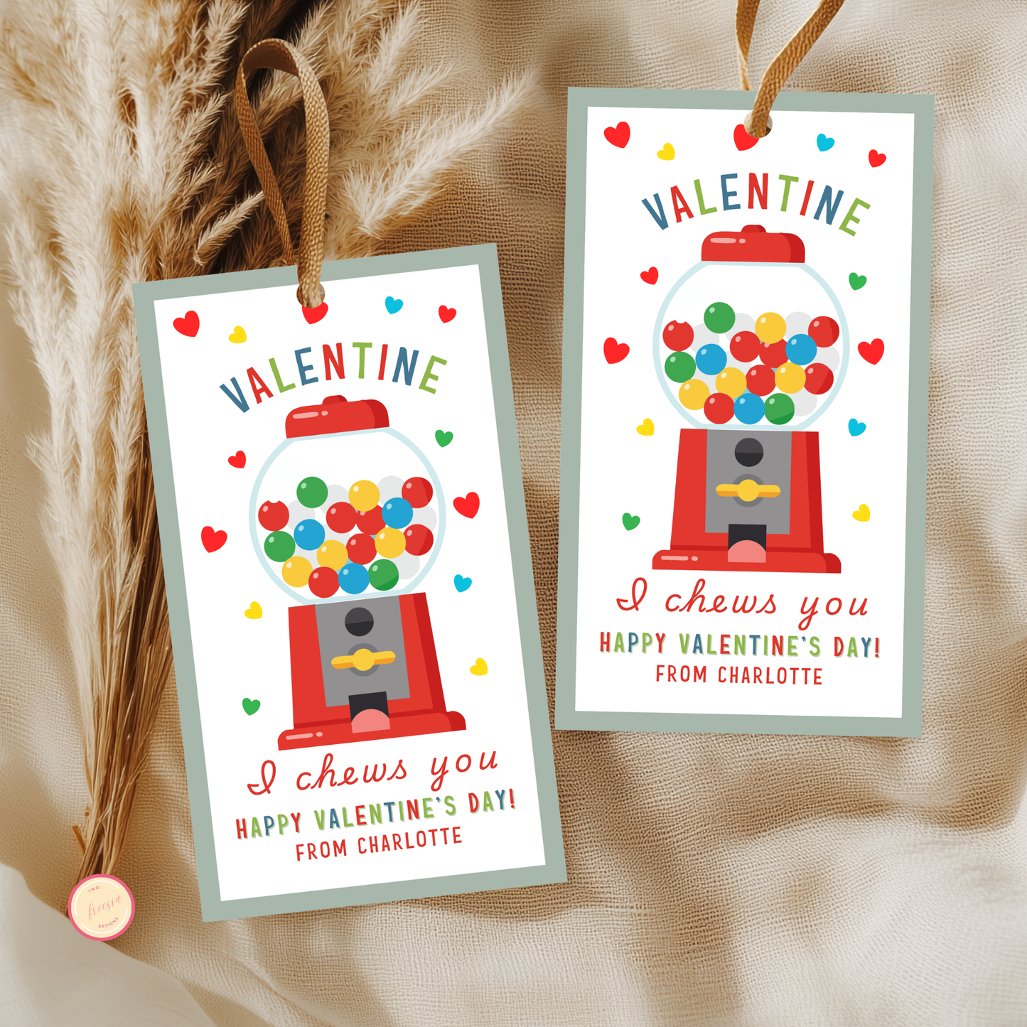 I Chews You Valentine's Day Tag