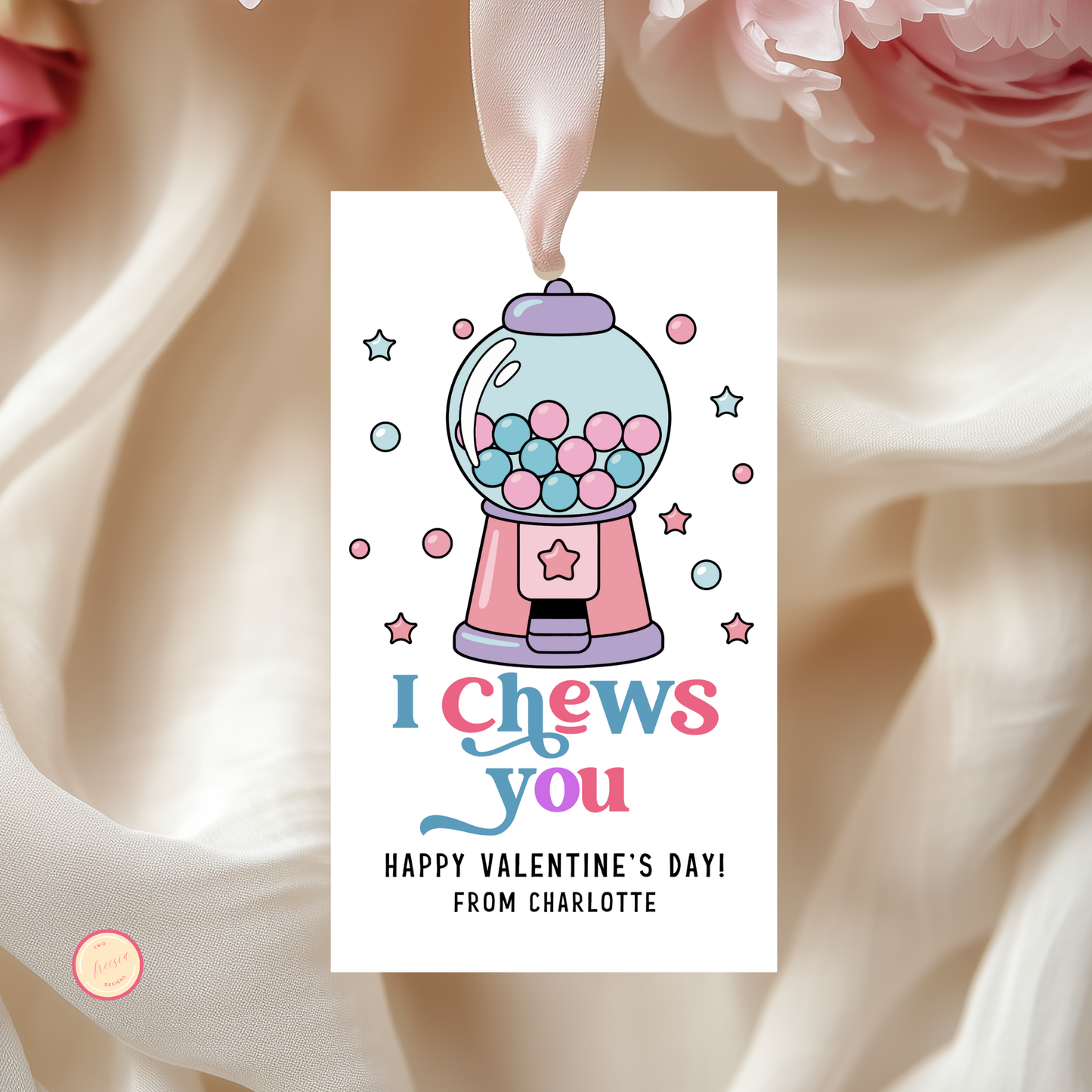 I Chews You Valentine's Day Tag