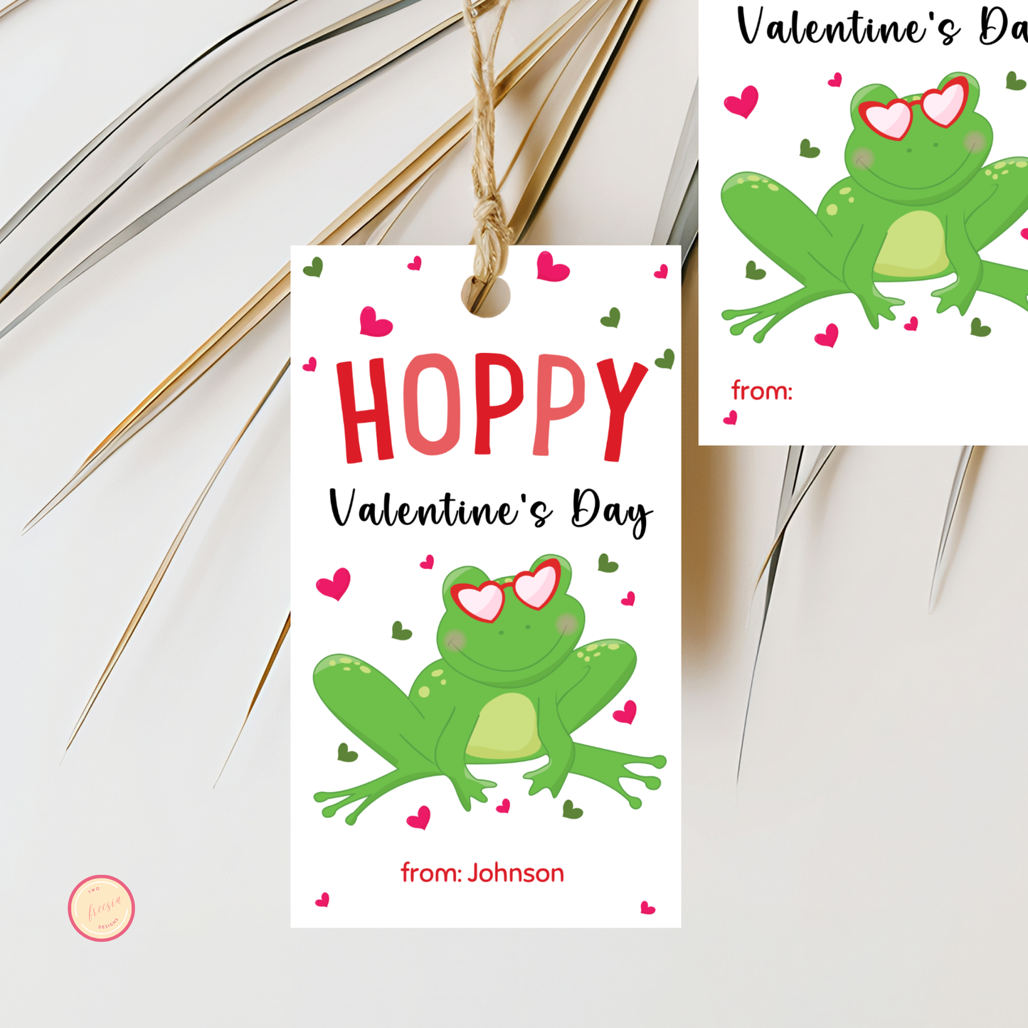 Valentine's Frog Treat Tag