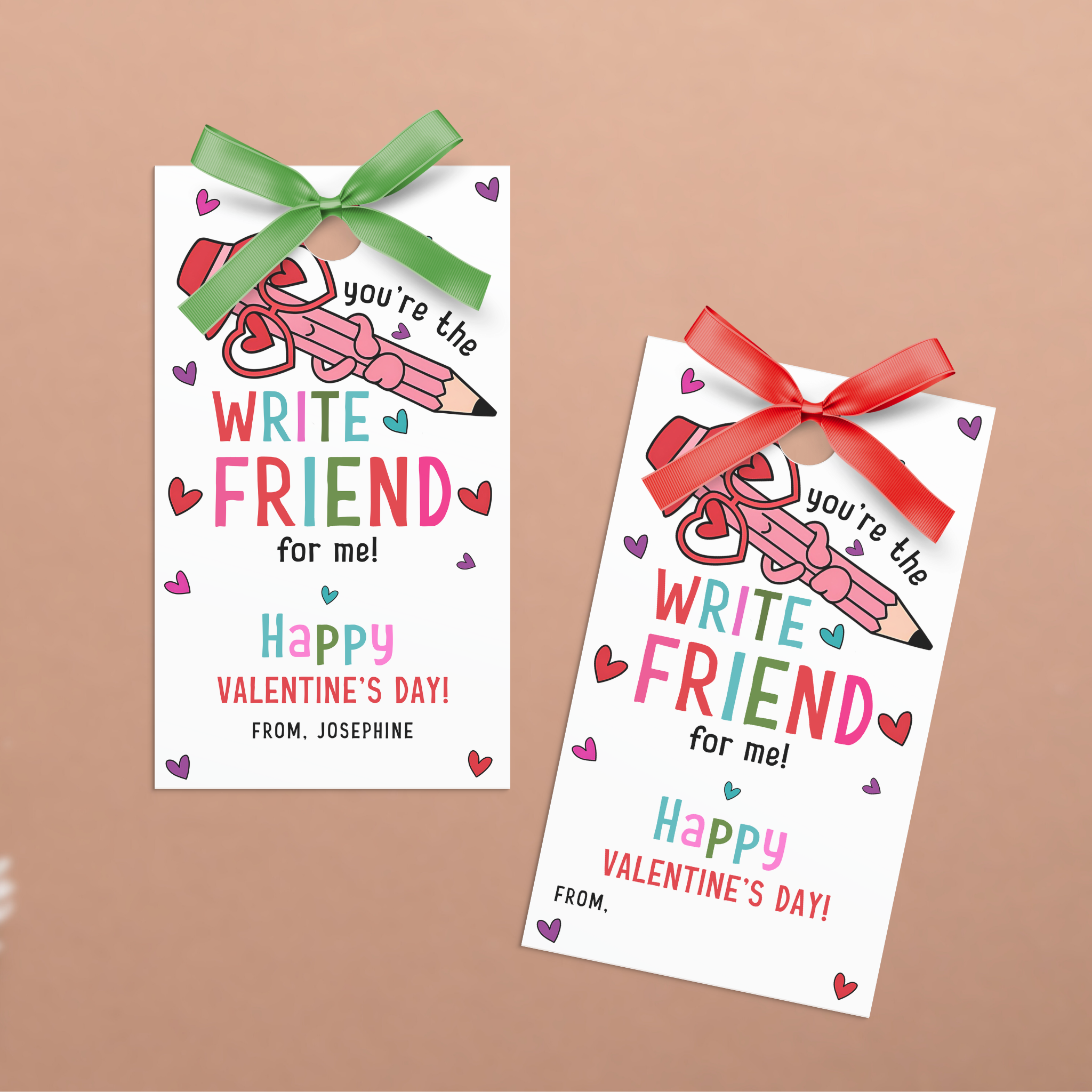 Pencil Valentine's Tag