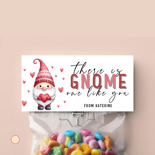 Valentine Gnome Bag Topper