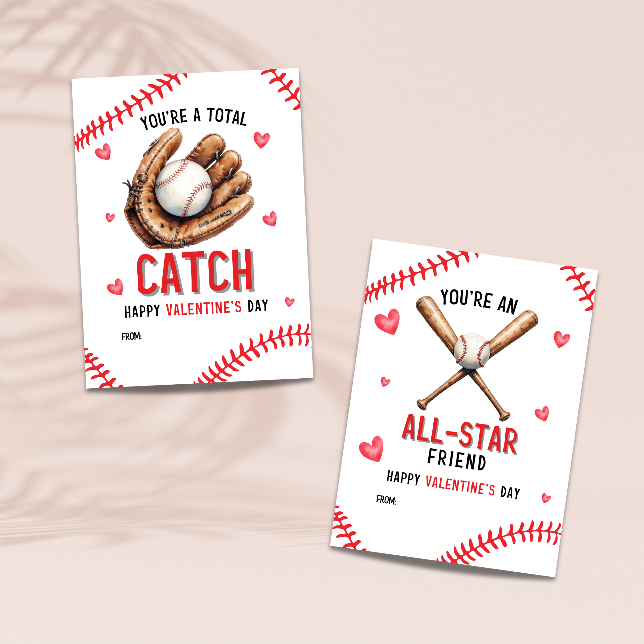 Baseball Valentine's Day Cards