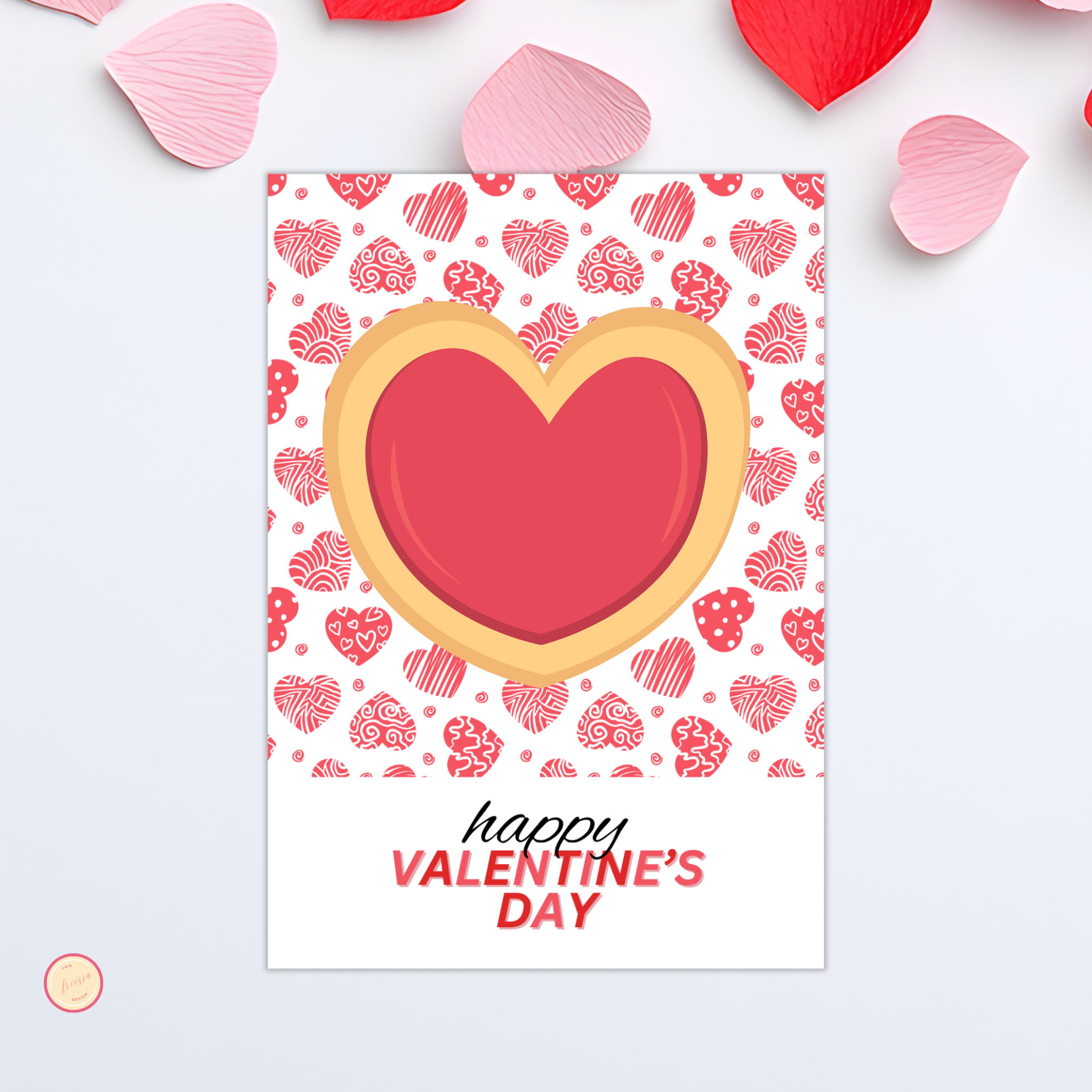 Happy Valentine's Day Cookie Card